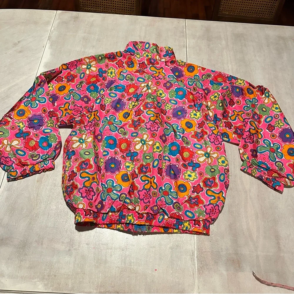Vintage Colorful Floral Windbreaker - Picture 8 of 8